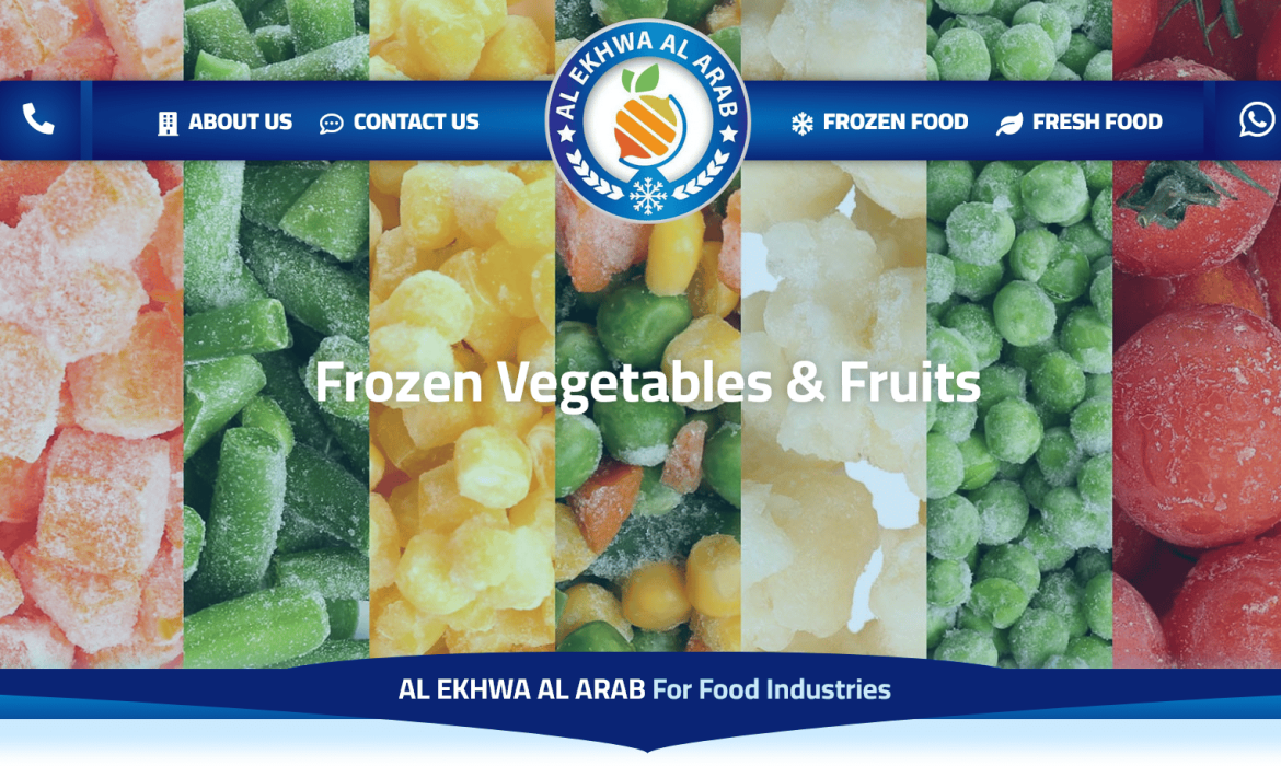 تصميم موقع خضروات وفاكهة مجمدة Frozen / Fresh Vegetables & Fruits 🍎 تصميم مواقع فى البحيرة, مصر 🍇