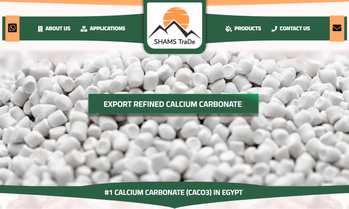 تصميم موقع كربونات الكالسيوم  Calcium carbonate CaCO₃ 💭 تصميم موقع مصنع Industries Web Design🏭